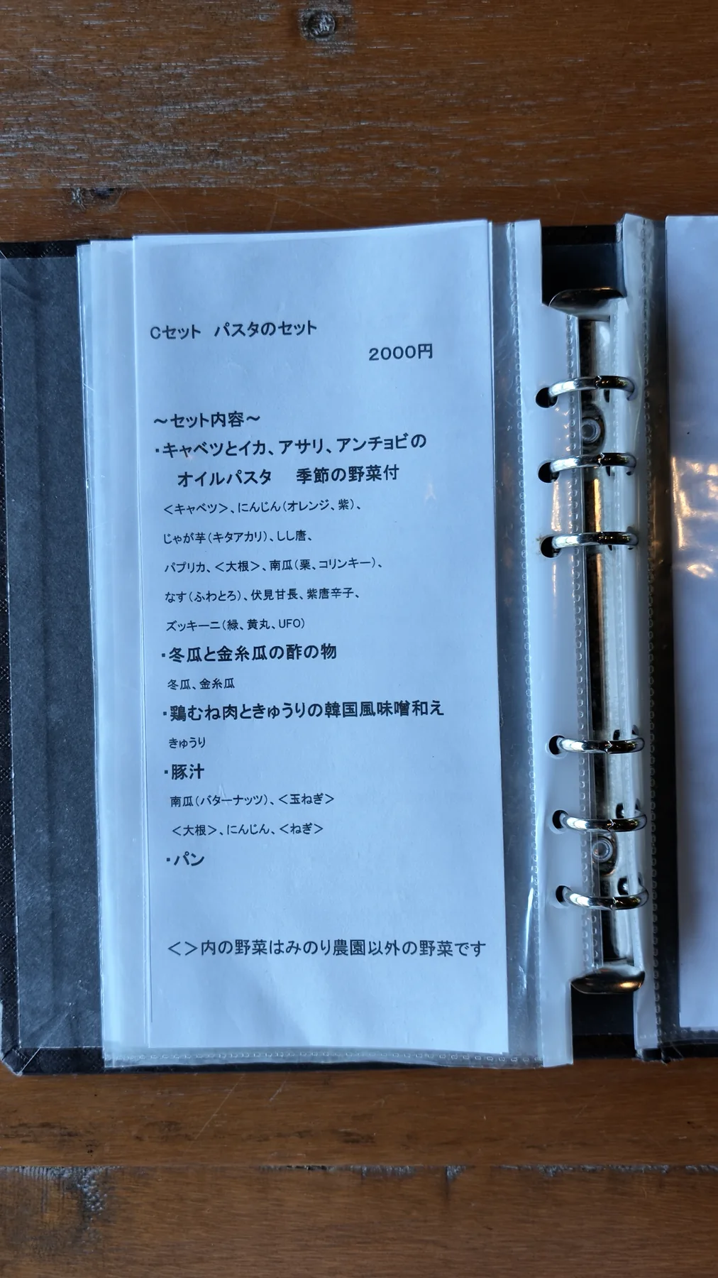 訪問時のメニュー:(左)ご飯とおかずのセット/(右)パスタのセット
